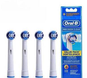 Насадки на електро щітки Oral-B Precision Clean 4 шт Braun Орал Бі Браун Прецишн Клин