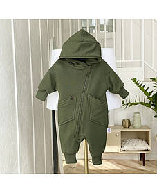 Комбінезон Ромпер  для новонароджених Хакі   "Joy" 86 размер