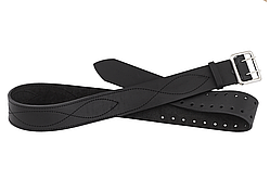 Ремінь 120 см "Портупея" поясний армійський портупейний офіцерський ремінь (натуральна шкіра, чорний) 882 SAG