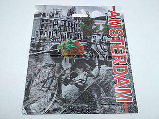 Пакет із прорізною ручкою (45 * 5 +)"AMSTERDAM" Леомі (50 шт.)