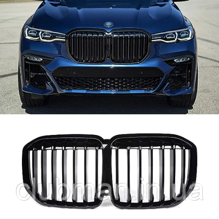 Решітка ноздрі для BMW (БМВ) X7 series G07 (2019-2023) Глянець, фото 1