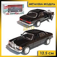 Металева машинка Mercedes-Benz W123, залізна колекційна модель іграшковий Мерседес Бенц чорний M5656