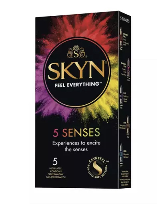 SKYN 5 SENSES БЕЗЛАТЕКСНІ ПРЕЗЕРВАТИВИ 5 ШТ