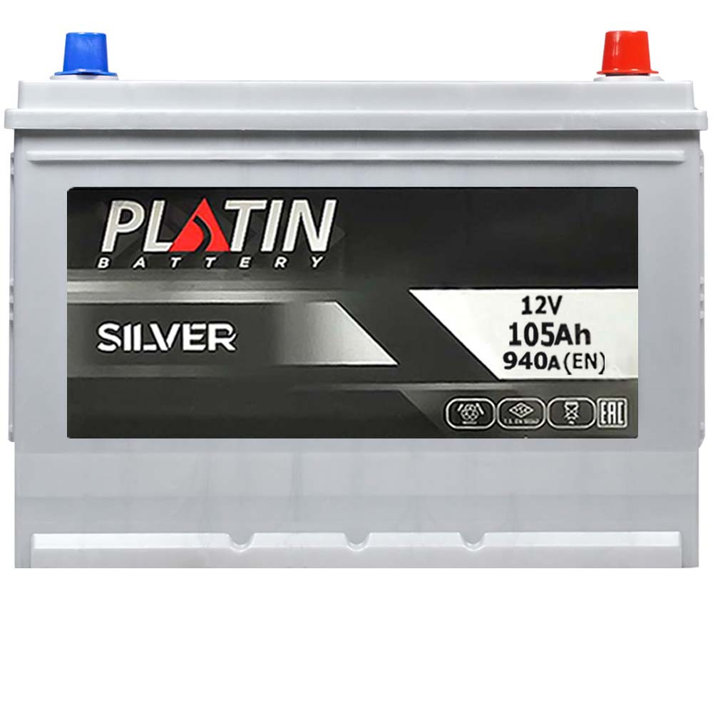 Автомобильний акумулятор 105Ah 940A R+ PLATIN Silver Asia SMF (D23)