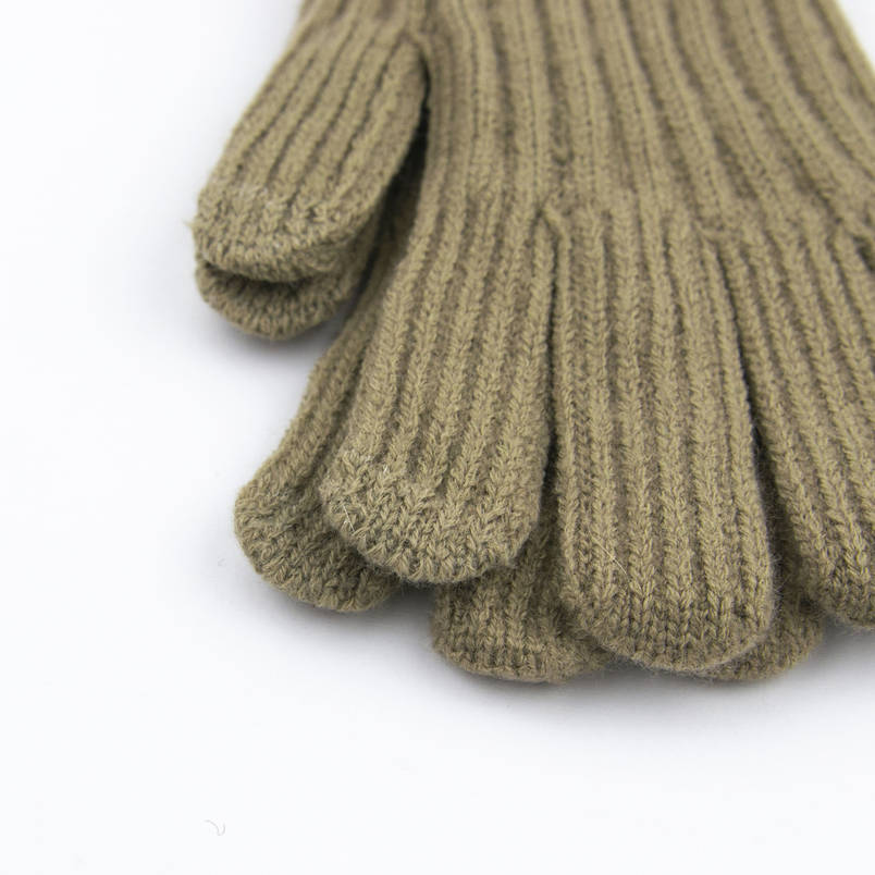 Рукавички жіночі однотонні вовняні зимові із сенсорними пальцями (арт. 23-3-8) коричневий, фото 2