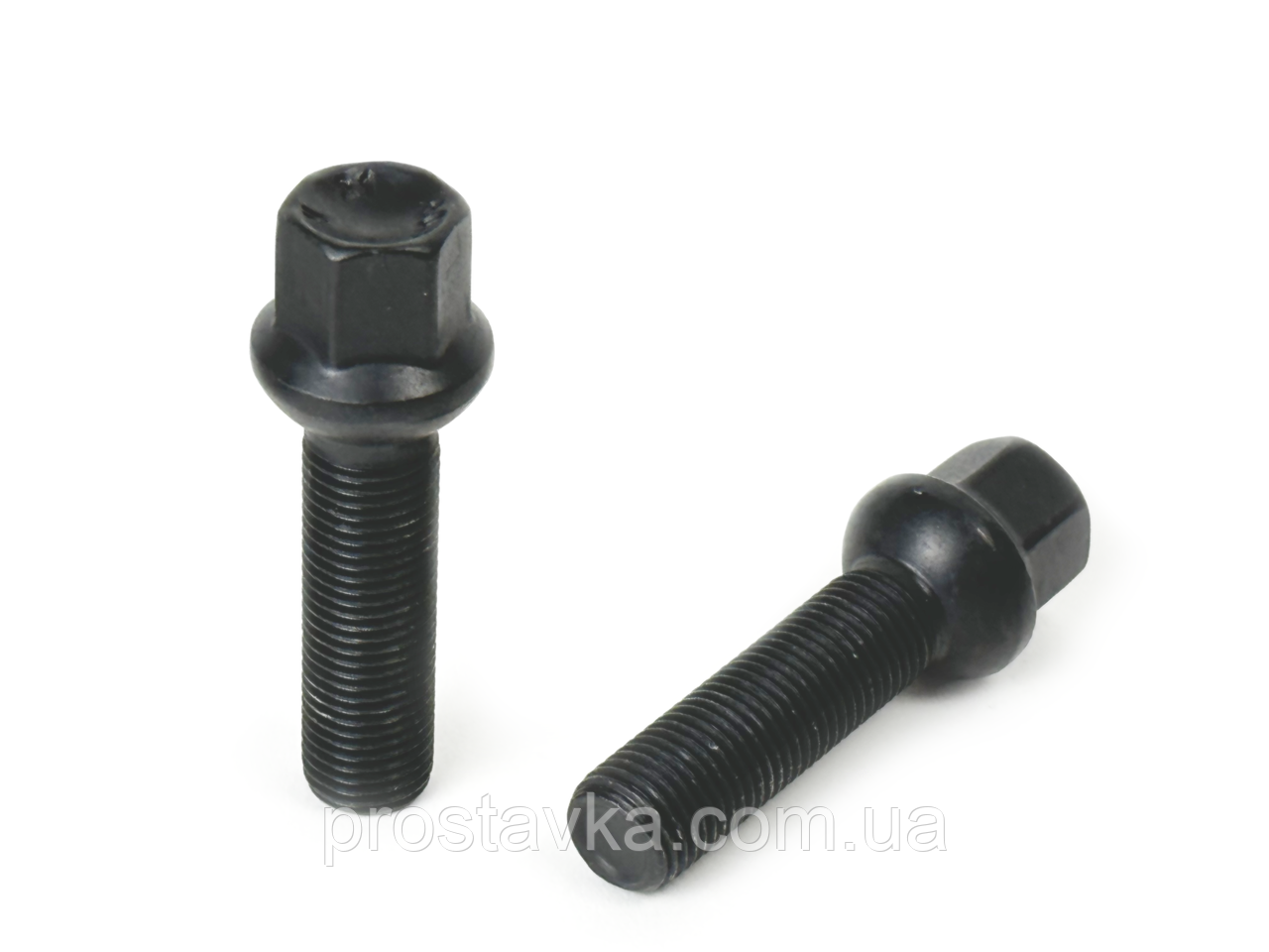 Болт FARAD  ⁇  Болт М14*1,5*50 мм Сфера R13 Чорний Цинк ключ 17, фото 1