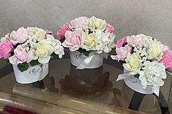 Міні-букет з мильних троянд
