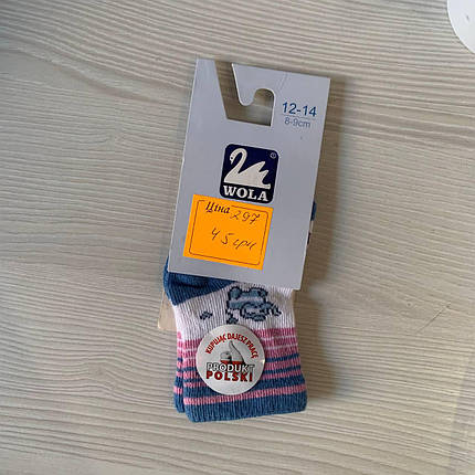 Шкарпеточки сині для дівчинки (8-9см)  (YOLA.BABY.SHOP) Синій, фото 2