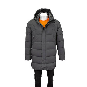 Куртка чоловіча BLACK VINYL (зимова) С22-2130С СІРА 100% поліестер. Утеплювач: Біо пух 52(Р)
