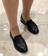 Женские кожаные слиперы черные туфли на танкетке повседневные S1092-21-Y164A-9 Lady Marcia 2891