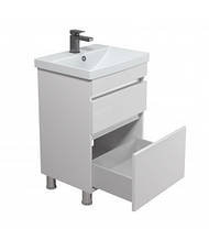 Тумба MoonShine 50 з умивальником Sempre 50 підлогова, фото 3