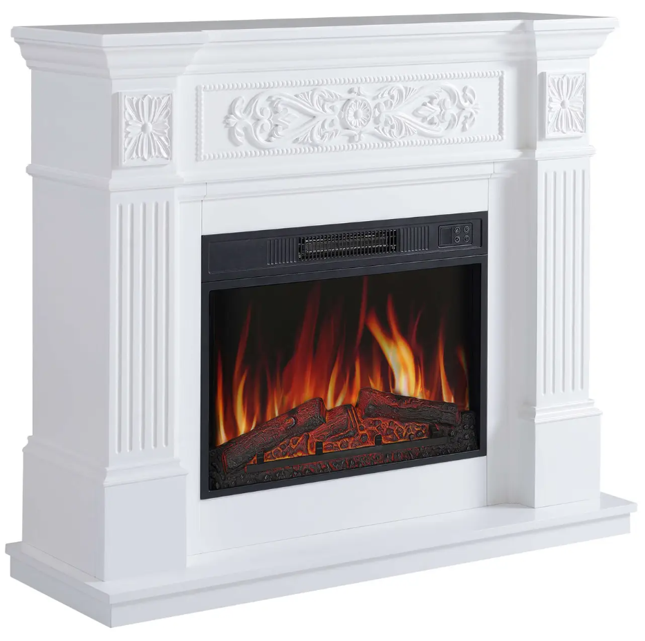Камінокомплект ArtiFlame Toscana AF23S Білий (зі звуком) Електрокамін з ефектом живого вогню
