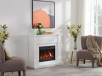Камінокомплект ArtiFlame Toscana AF23S Білий (зі звуком) Електрокамін з ефектом живого вогню, фото 9