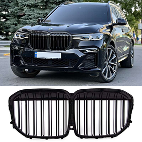 Решітка ноздрі для BMW (БМВ) X7 series G07 (2019-2023) Глянець 2 ребра
