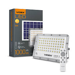 Вуличний автономний прожектор 50Вт 5000К 1000Lm на сонячній батареї, VIDEX VL-FSO2-505