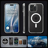 Чехол Spigen Ultra Hybrid MagFit для iPhone 15 Pro, White, ACS06715, фото 10
