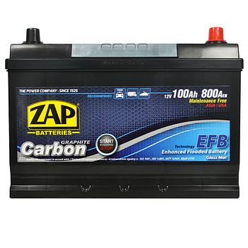 Автомобільний акумулятор ZAP Carbon Start Stop EFB Asia (D31) 100Аh 800А R+