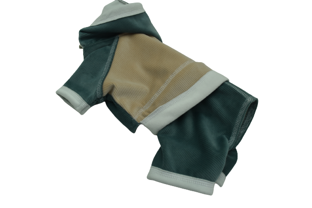 Одяг для собак костюм вельветовий Трипсі зелений 21 х 32 см