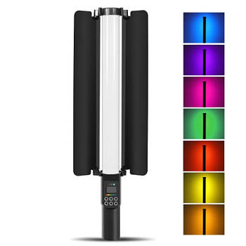 Постійне світло LED-метал зі шторками — світлодіодний освітлювач Puluz PU4135 RGB 3000-6500K