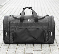 Мужская спортивная сумка Puma MON дорожная черная тканевая объемом 60л для путешествий