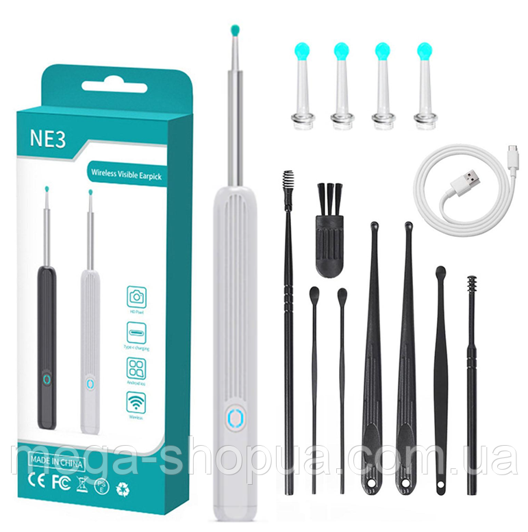 Отоскоп бороскоп 3.6 мм Wi-Fi HD — багатоцільовий ендоскоп для телефону Android та iOS PN3W, фото 1