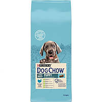 Сухий корм для цуценят великих порід Dog Chow Puppy Large Breed з індичкою 14 кг (7613034487919)