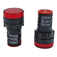 Панельний сигнальний індикатор AD16-22DS, 220VAC (червоний)