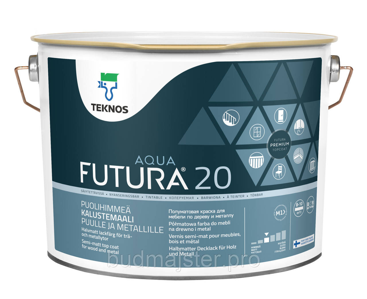 Фарба Teknos FUTURA AQUA 20, 9 л. Б1