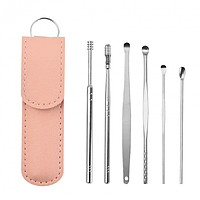 Набор инструментов для чистки ушей Tool Set в чехле Розовый (370101)