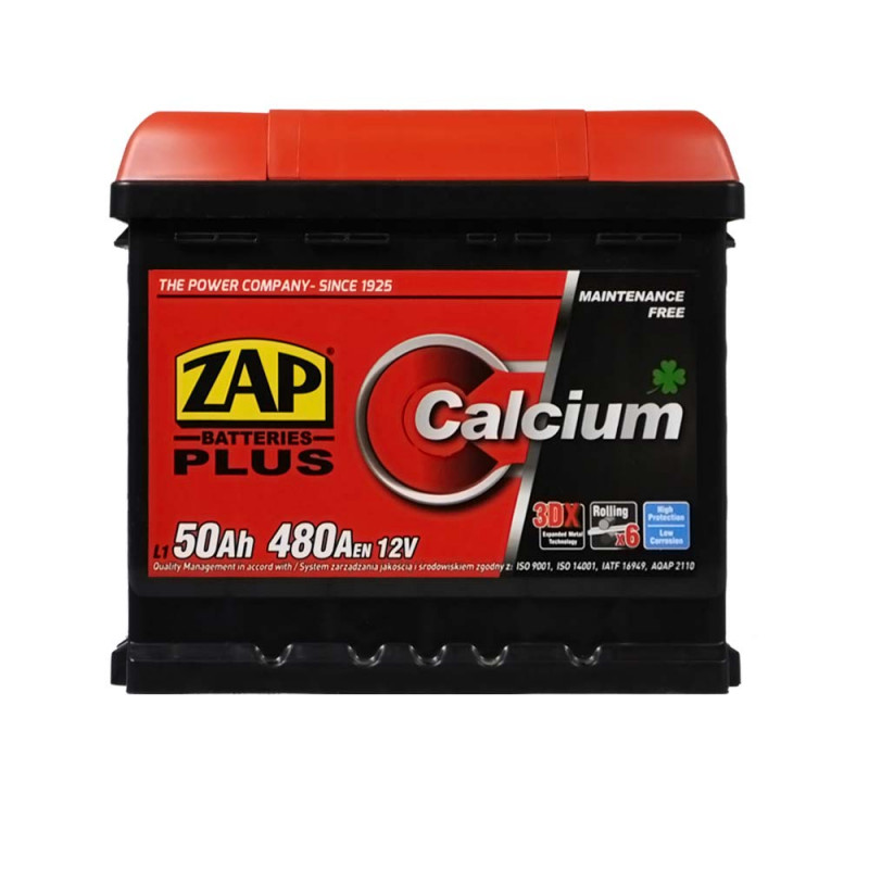 Автомобільний акумулятор ZAP Plus 50Ah 480A R+ L1