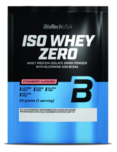 Протеїн Iso Whey Zero BioTech 25 г Полуниця, фото 1