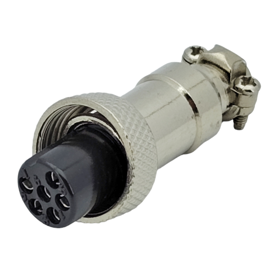 Роз'єм GX12 MIC 326 F кріплення на кабель, 6 pin