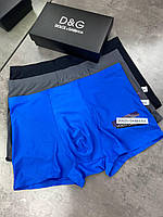 Трусы боксеры мужские Dolce Gabbana набор | Мужское белье Дольче Габбана в коробке |Мужские трусы-шорты Дольче