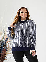 Женский свитер вязаный ангора отличное качество батал