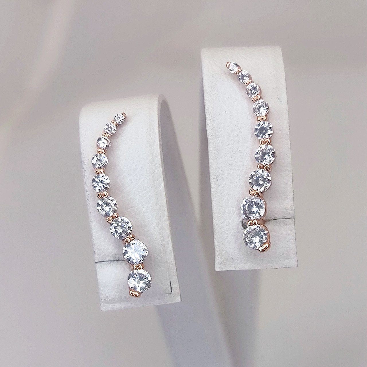 Золоті сережки кафи з цирконієм