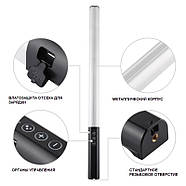 10 Вт Постійне світло LED-метал світловий з пультом — світлодіодний освітлювач Puluz PU460B 10 W (RGB) 3200-5600K, фото 6