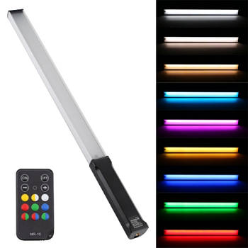 10 Вт Постійне світло LED-метал світловий з пультом — світлодіодний освітлювач Puluz PU460B 10 W (RGB) 3200-5600K