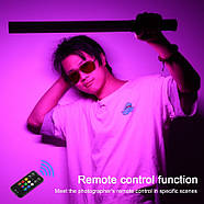 10 Вт Постійне світло LED-метал світловий з пультом — світлодіодний освітлювач Puluz PU460B 10 W (RGB) 3200-5600K, фото 10