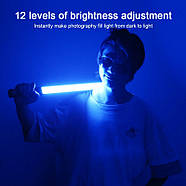 10 Вт Постійне світло LED-метал світловий з пультом — світлодіодний освітлювач Puluz PU460B 10 W (RGB) 3200-5600K, фото 9