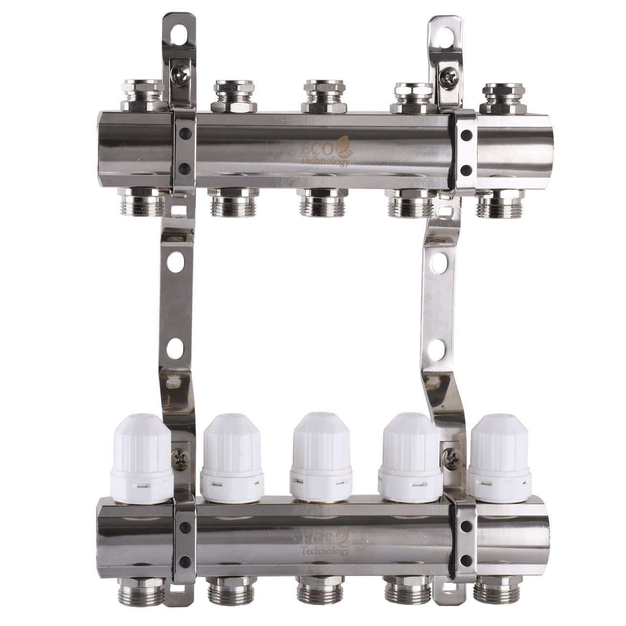 Коллектор для системы отопления ECO TECHNOLOGY 5 контуров 1"/3/4" 001С ...