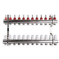 Коллектор для системы отопления ECO TECHNOLOGY 12 контуров 1"/3/4" 001D 000013464