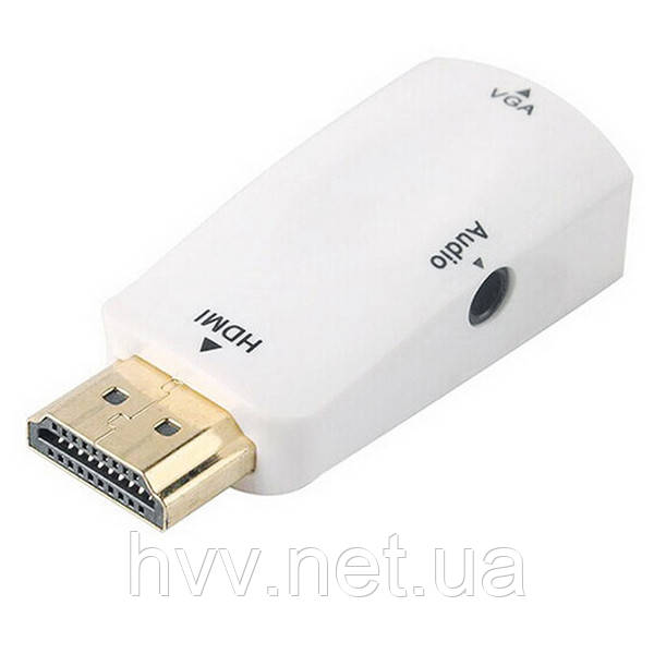 Купить Конвертер-адаптер HDMI (папа) на VGA(мама), White, CristalBox ...