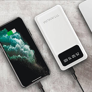 Портативний зарядний пристрій (повербанк) TITANUM OL22 White 20000 mAh TPB-OL22-W, фото 3