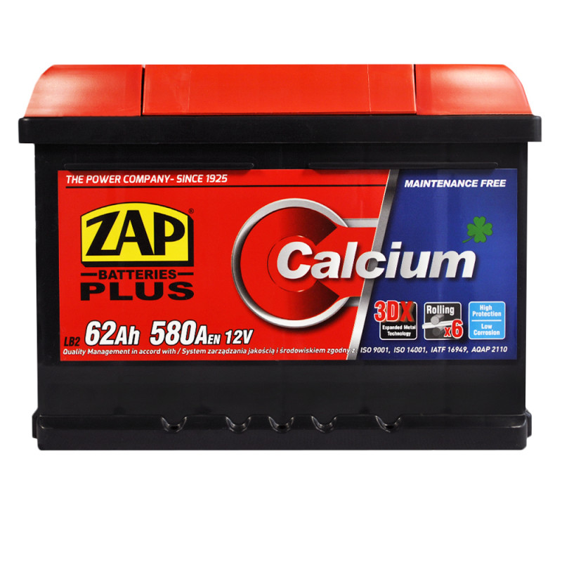 Автомобільний акумулятор ZAP Plus 62Ah 580A R+ (L2B)