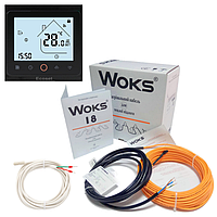 Нагрівальний кабель Woks – 18 2650 Вт ( 147 м.) з терморегулятором Ecoset PWT 002 WI-FI