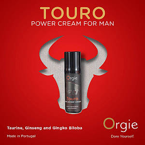 Крем для посилення ерекції Orgie Touro erection cream з таурином 15 мл чоловічий