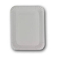 Тарелка белая бумажная прямоугольная размер 210х150 мм 50 шт/уп.