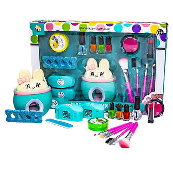 Дитячий набір для манікюру з принтером штампом для нігтів бірюзовий ігровий набір для манікюру