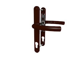 Дверна ручка (Дверний гарнітур універсальний) Astex ANTEY DHS 92/26/200 коричневий (РАЛ 8019)