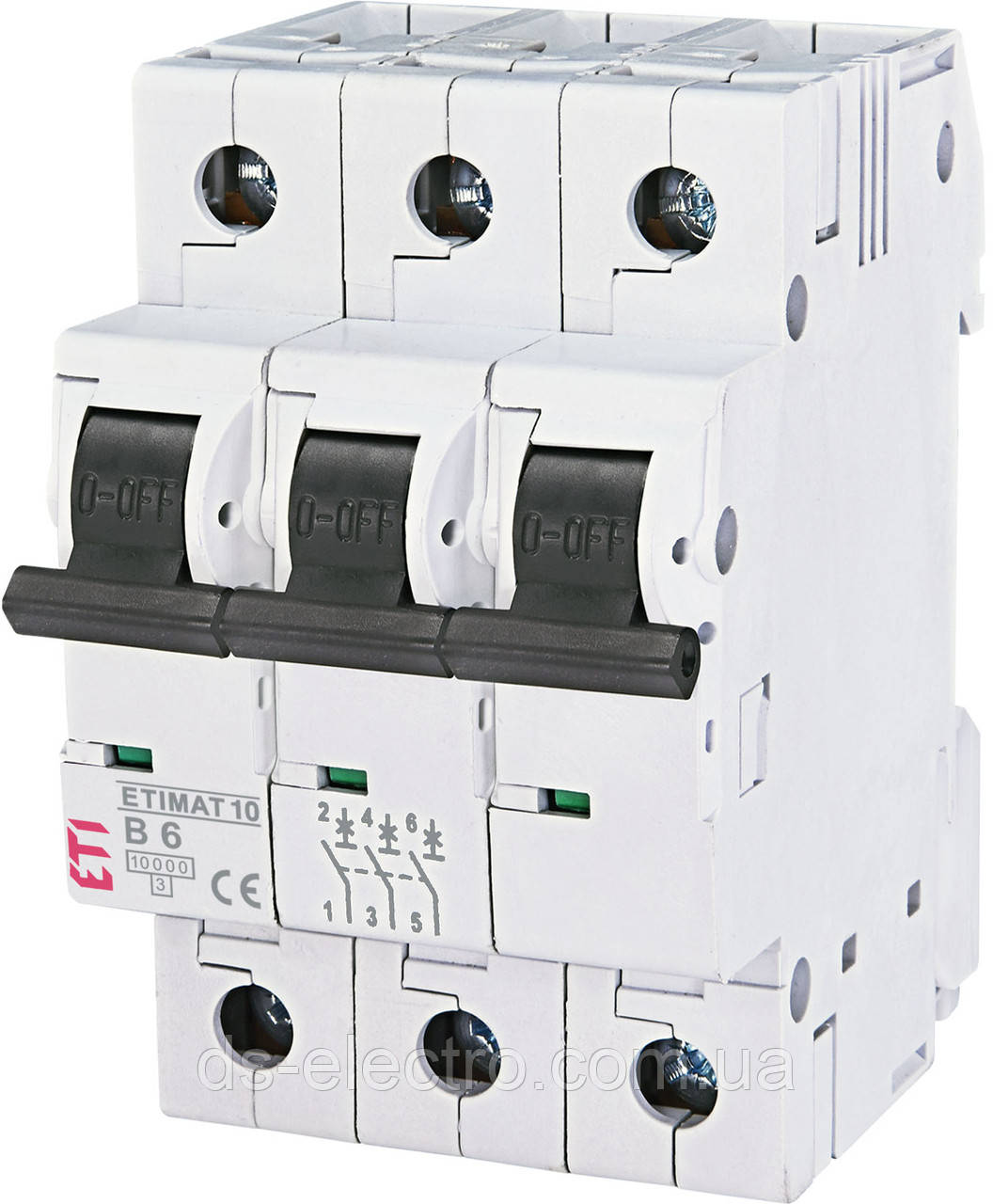 Автоматичний вимикач ETIMAT 10 3p B 6А (10 kA)